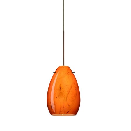 Besa Lighting Besa Pendant Pera 6 Bronze Habanero 1x5W LED 1XC-1713HB-LED-BR